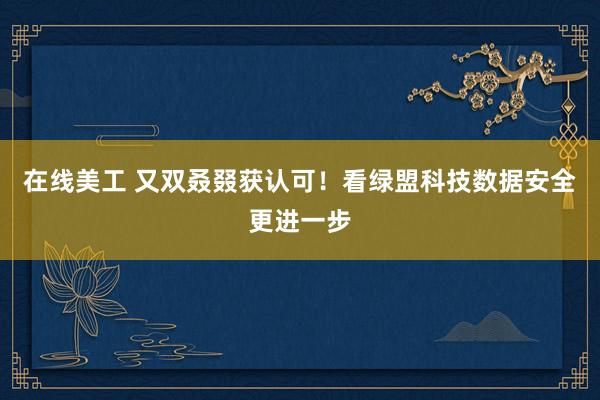 在线美工 又双叒叕获认可！看绿盟科技数据安全更进一步