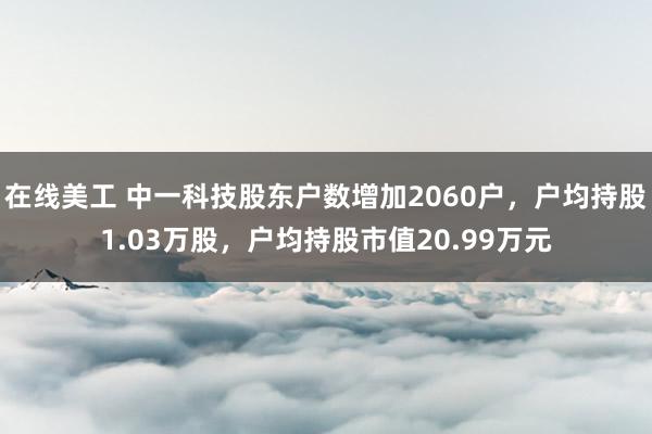 在线美工 中一科技股东户数增加2060户，户均持股1.03万股，户均持股市值20.99万元